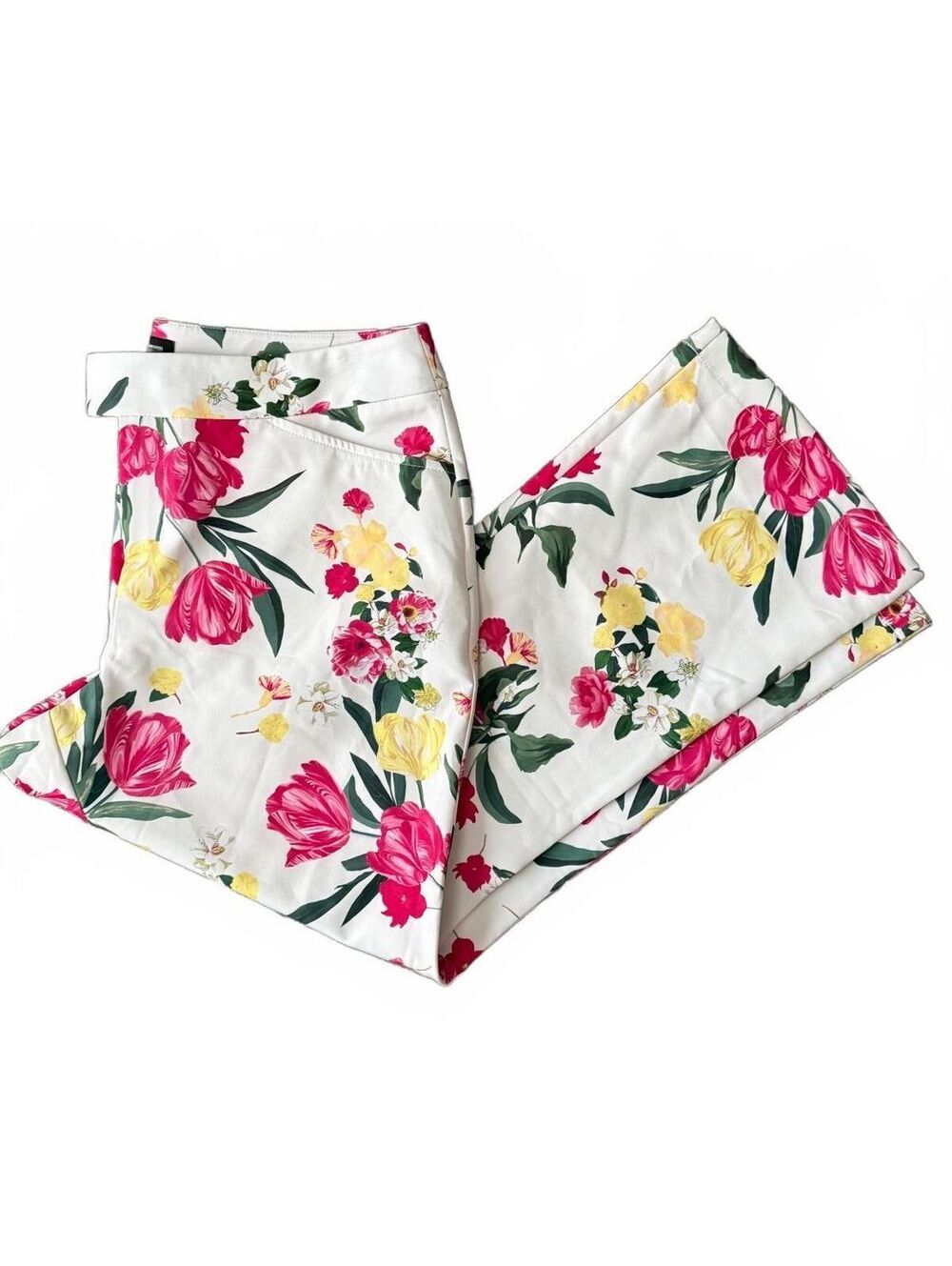 INC International Concepts NEW Tulip Dress Pants Size 8 Floral Tropical Cropped